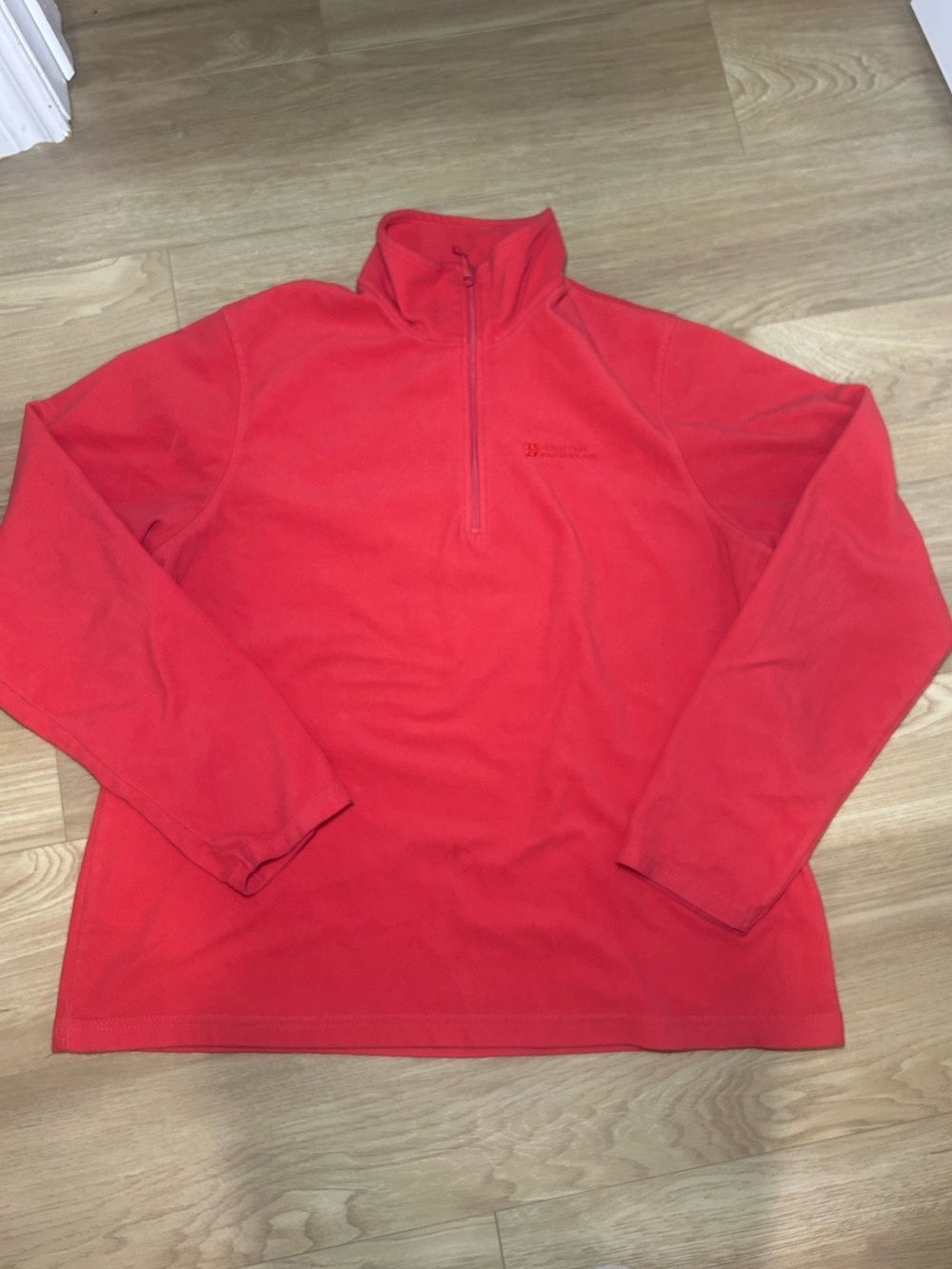 Mountain Hardwear Red Quarter-Zip Fleece Pullover